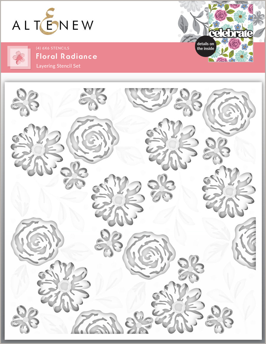 Stencil Floral Radiance Layering Stencil Set (4 in 1)