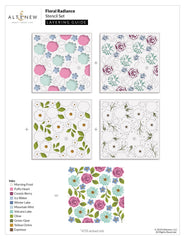 Stencil Floral Radiance Layering Stencil Set (4 in 1)