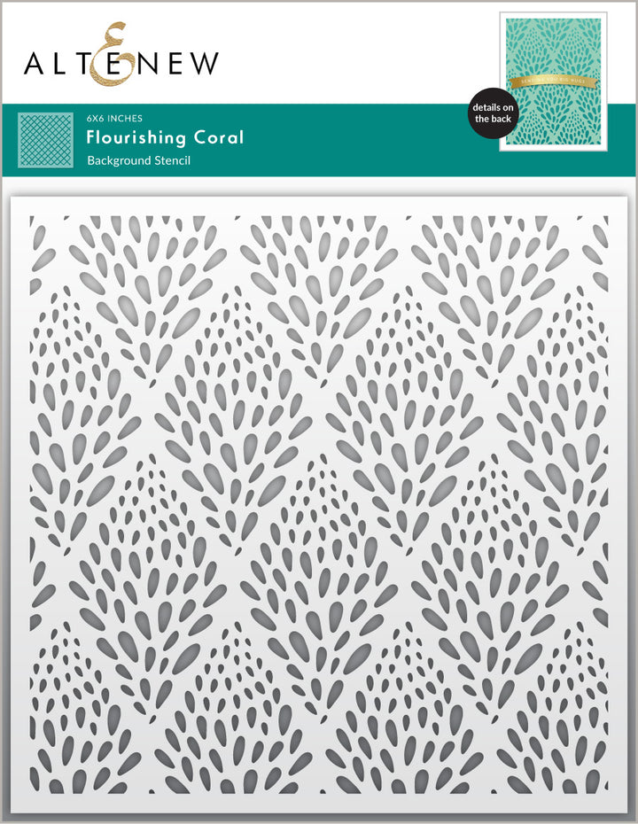 Stencil Flourishing Coral Stencil