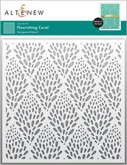 Stencil Flourishing Coral Stencil