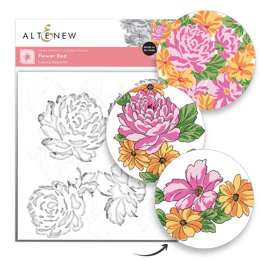 Stencil Flower Bed Layering Stencil Set (6 in 1)