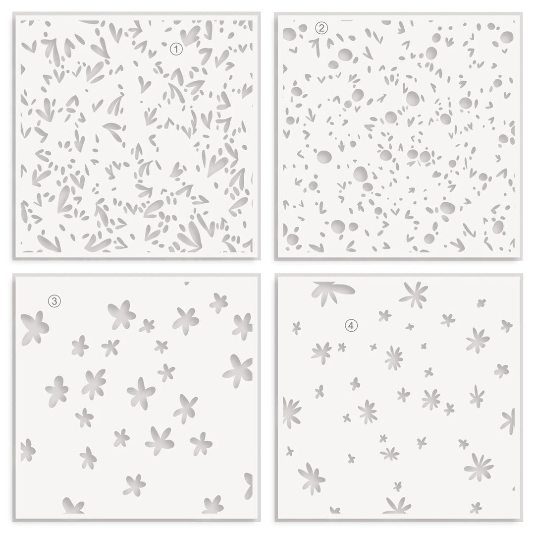Stencil Flowers & Petals Layering Stencil Set (4 in 1)