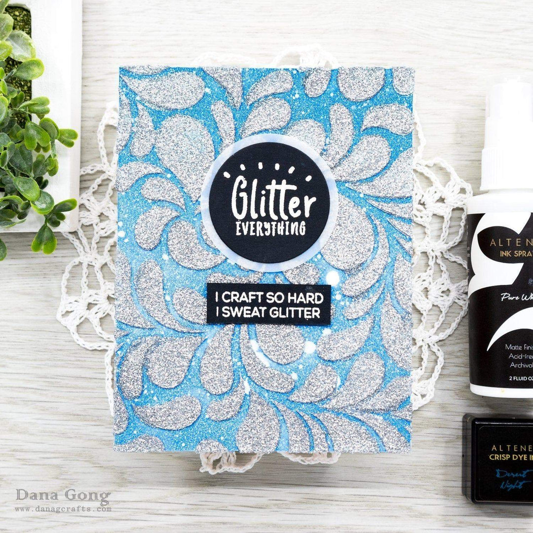 Stencil Flowing Drops Stencil