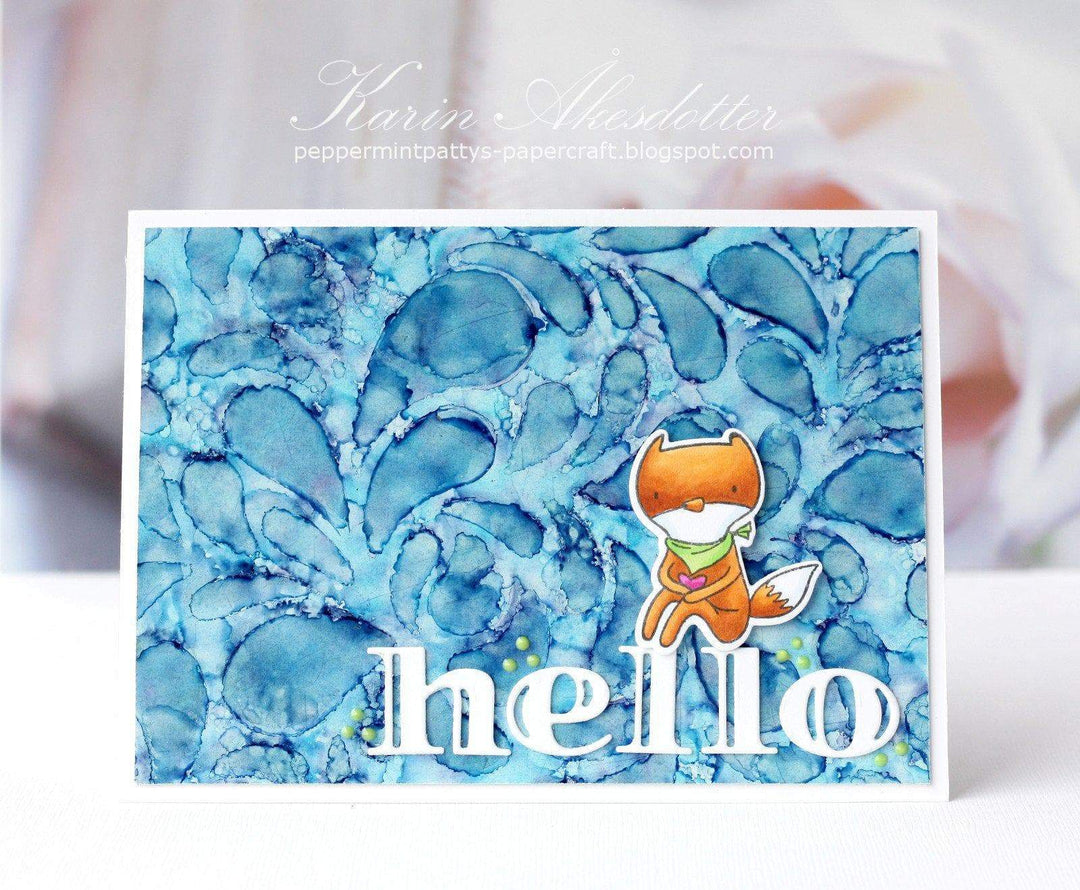 Stencil Flowing Drops Stencil