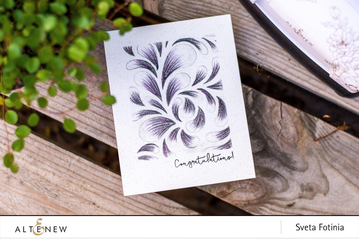 Stencil Flowing Drops Stencil