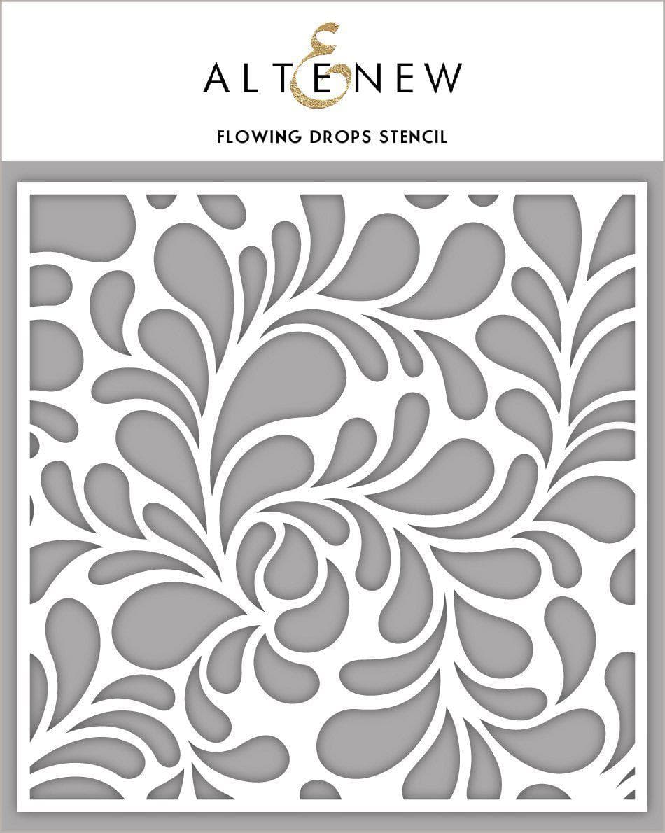 Stencil Flowing Drops Stencil