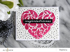 Stencil Flowing Hearts Stencil