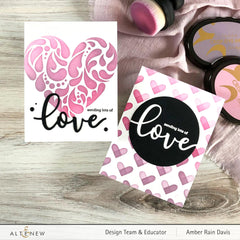 Stencil Flowing Hearts Stencil