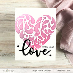 Stencil Flowing Hearts Stencil