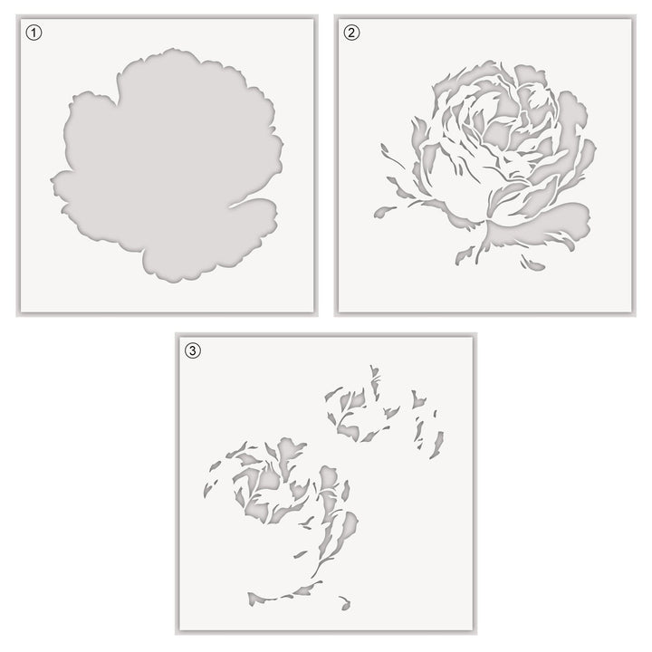 Stencil Gilded Rose Layering Stencil Set (3 in 1)