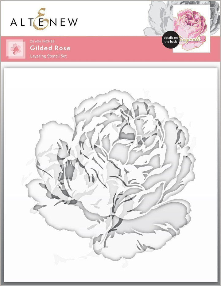 Stencil Gilded Rose Layering Stencil Set (3 in 1)