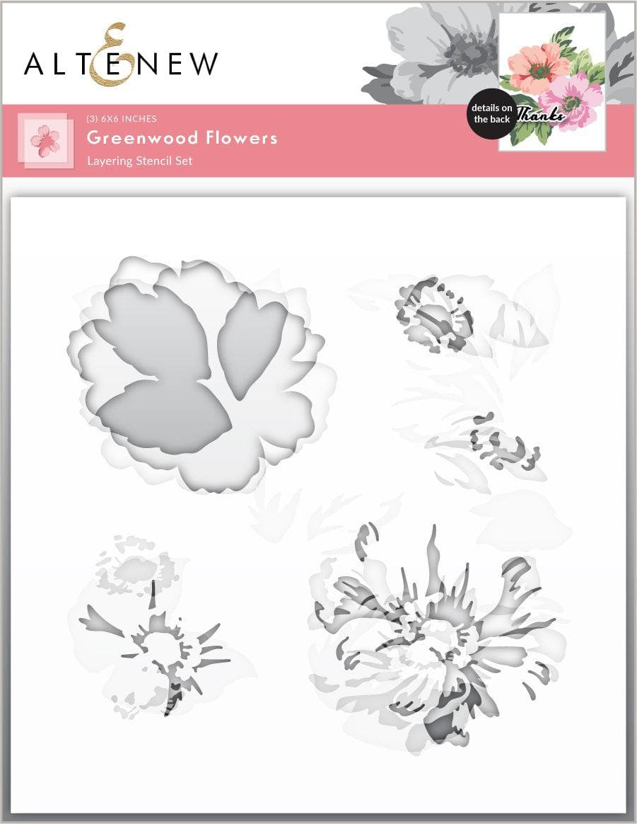 Stencil Greenwood Flowers Stencil Set (3 in 1)