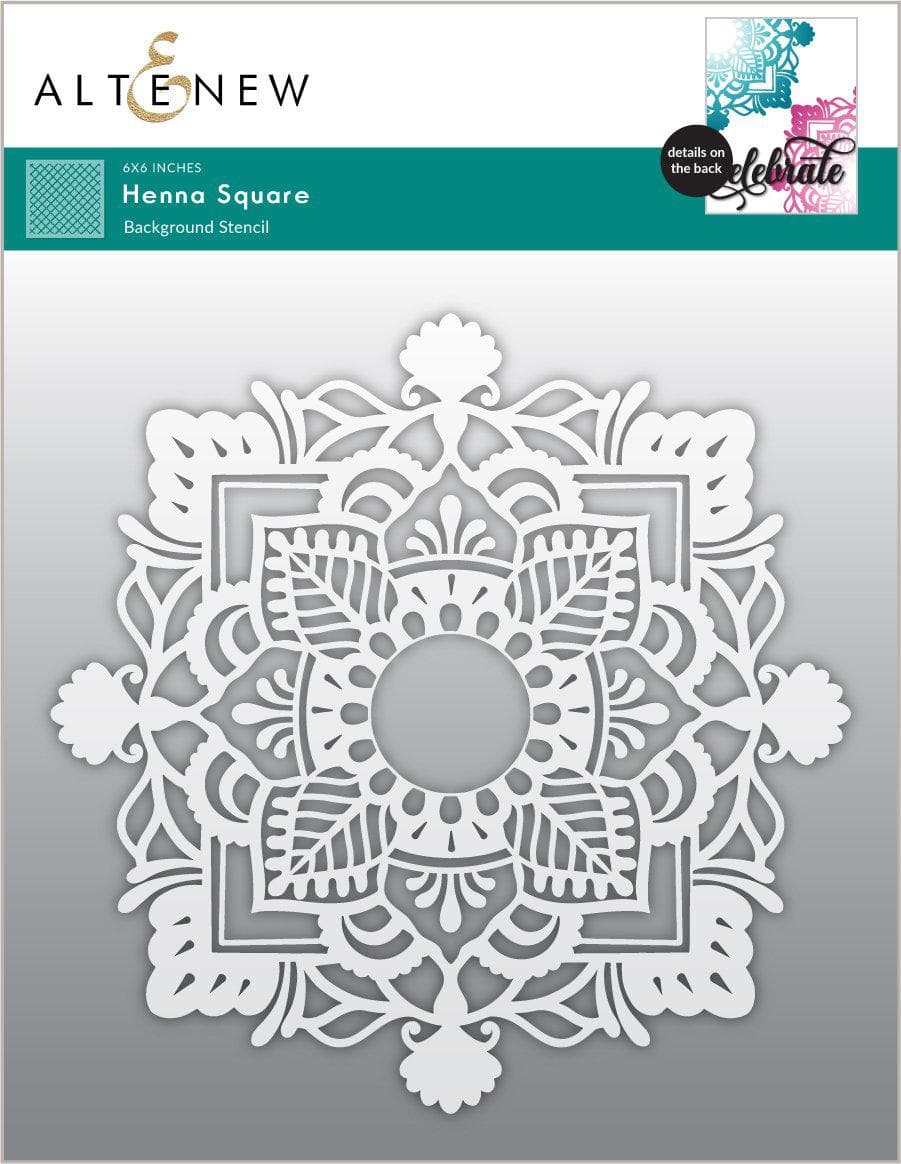 Stencil Henna Square Stencil