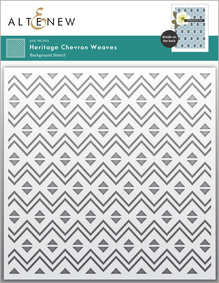 Stencil Heritage Chevron Weaves Stencil