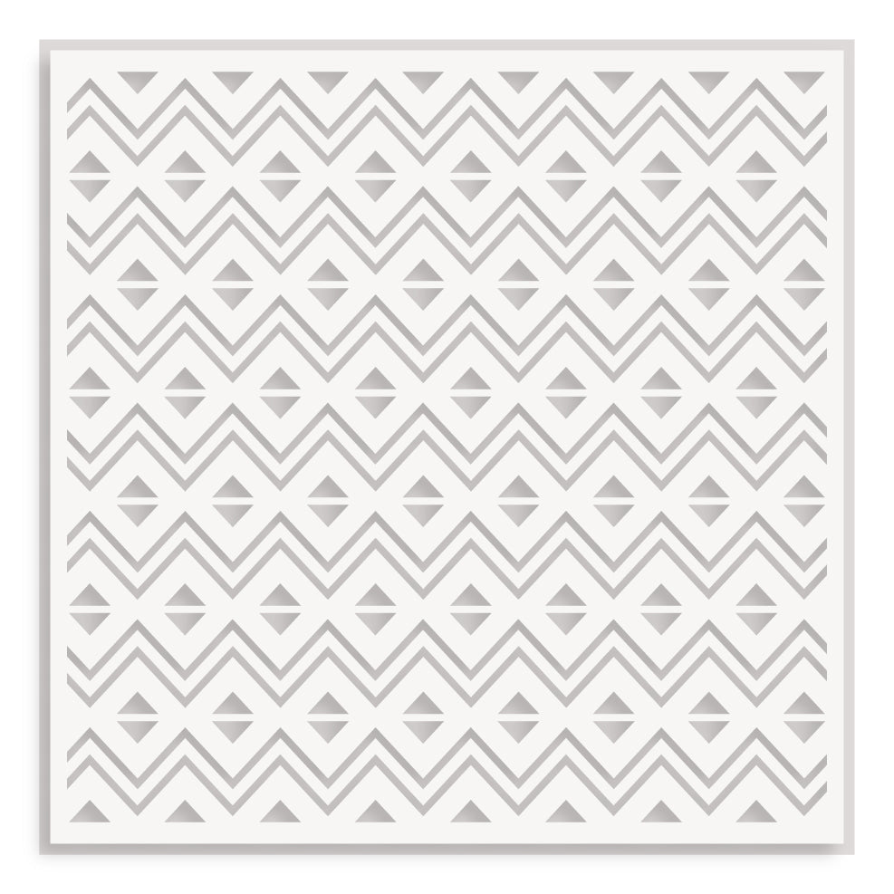 Stencil Heritage Chevron Weaves Stencil