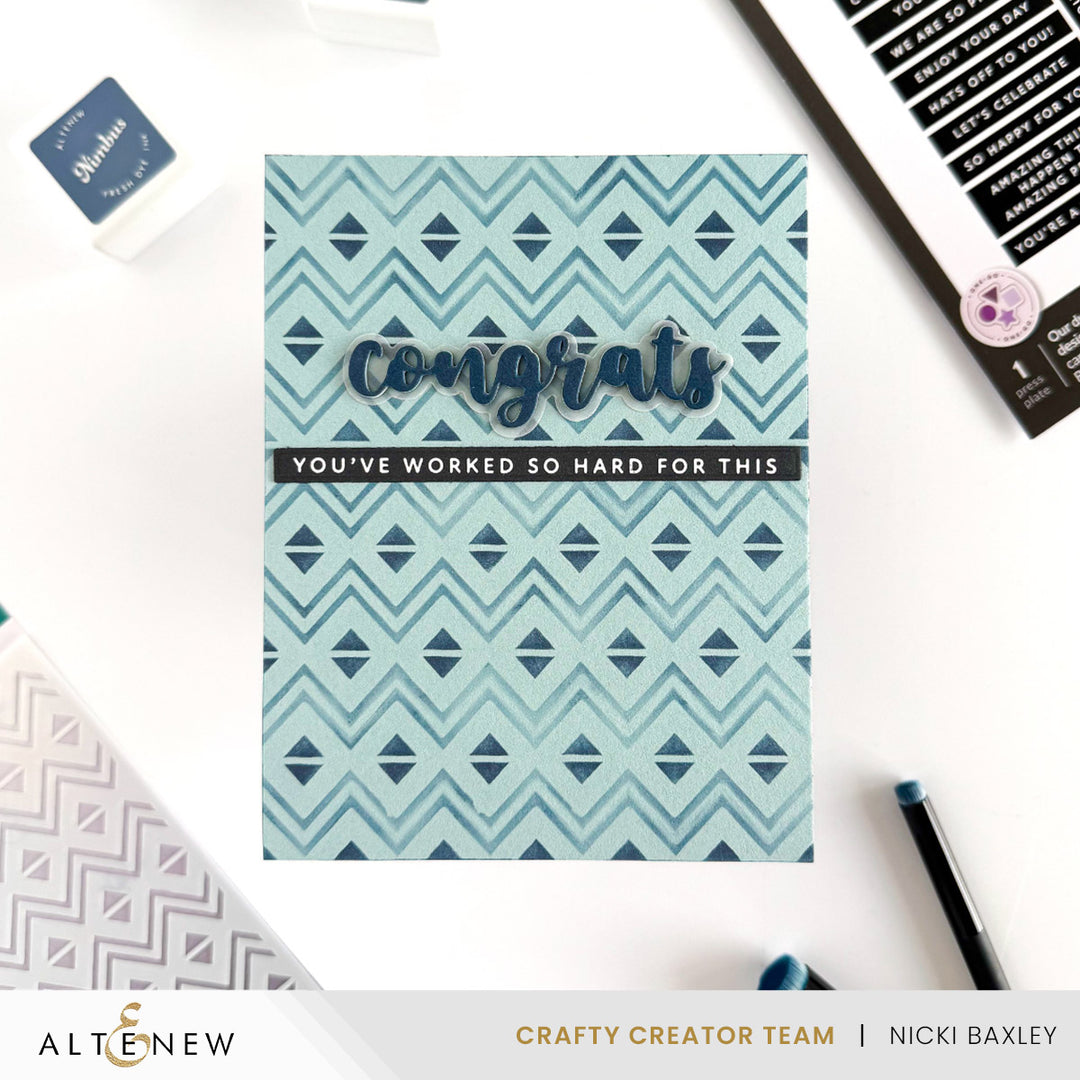 Stencil Heritage Chevron Weaves Stencil