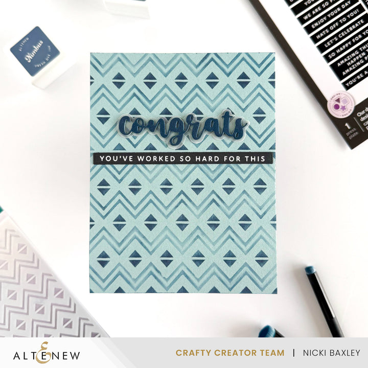 Stencil Heritage Chevron Weaves Stencil