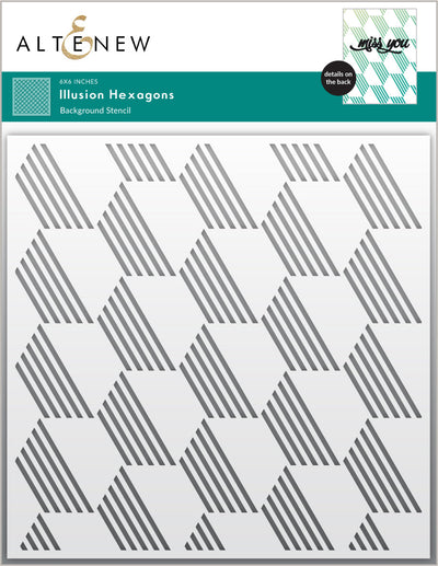Stencil Illusion Hexagons Background Stencil