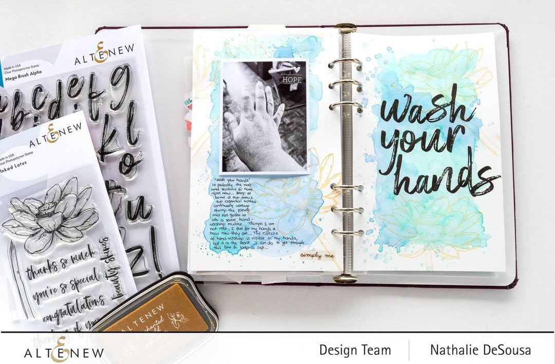 Stencil Inked Lotus Mask Stencil