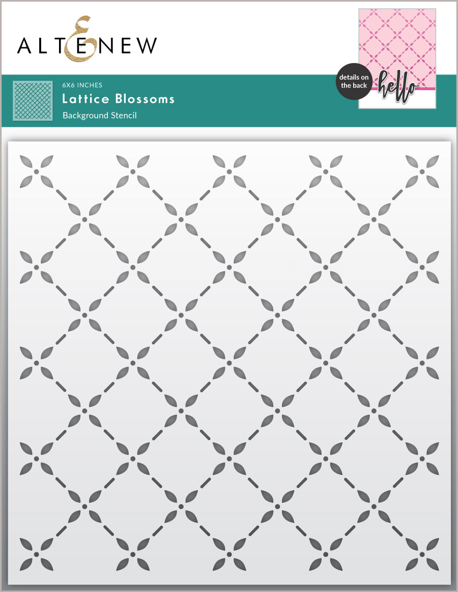 Stencil Lattice Blossoms Stencil