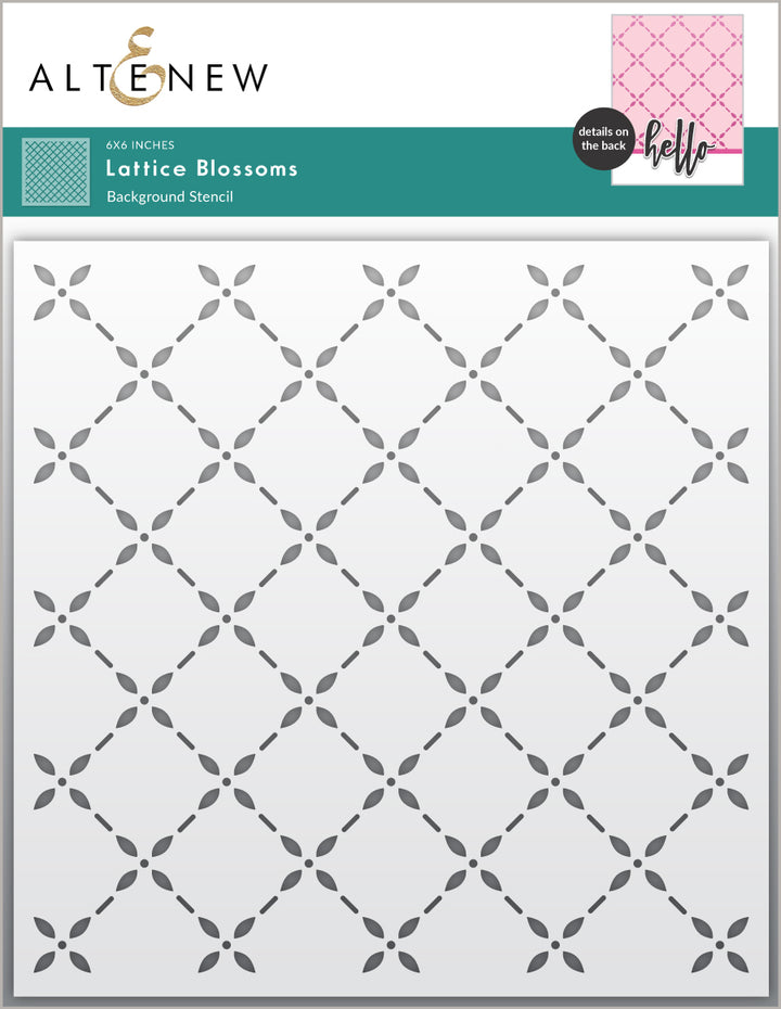 Stencil Lattice Blossoms Stencil