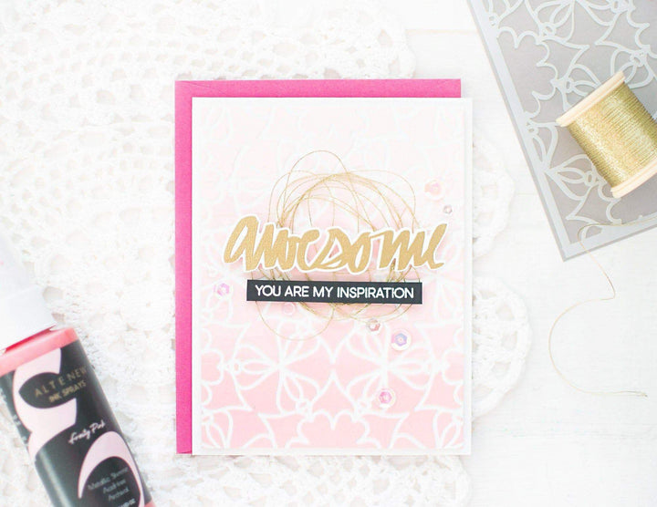 Stencil Layered Medallion A Stencil