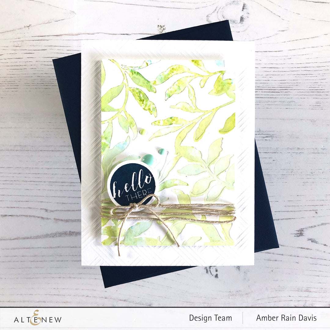 Stencil Leaf Bed Stencil