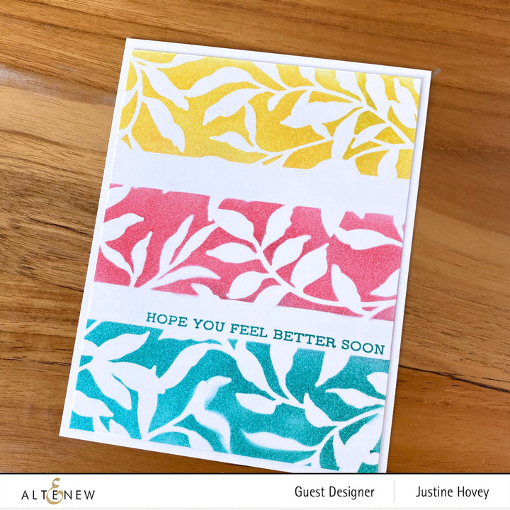 Stencil Leaf Bed Stencil