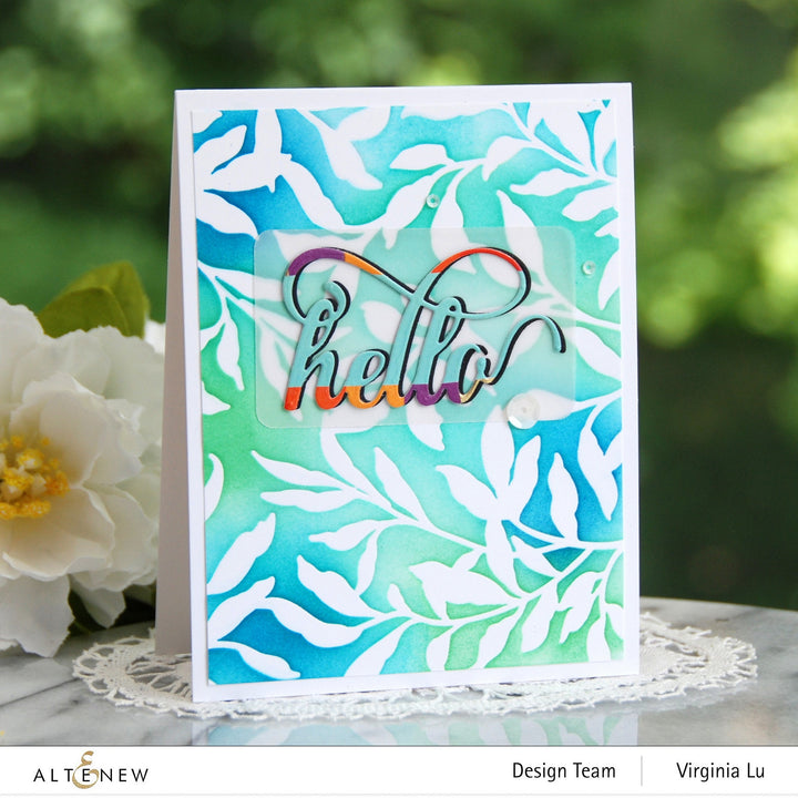 Stencil Leaf Bed Stencil