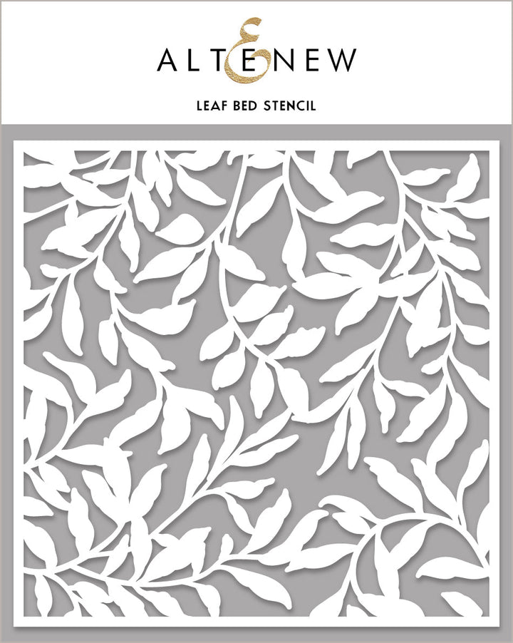 Stencil Leaf Bed Stencil