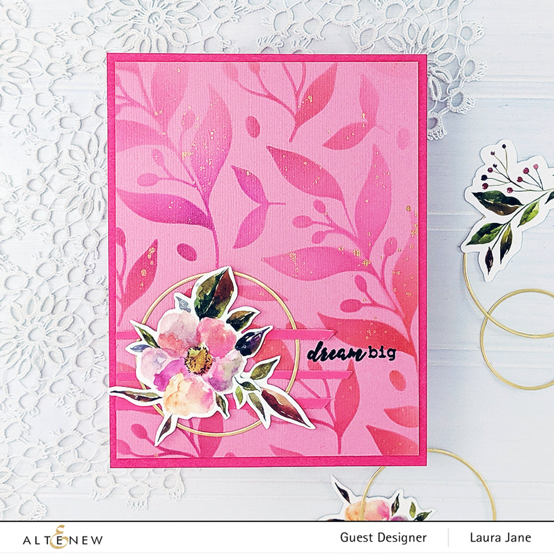 Stencil Leaves & Berries Stencil