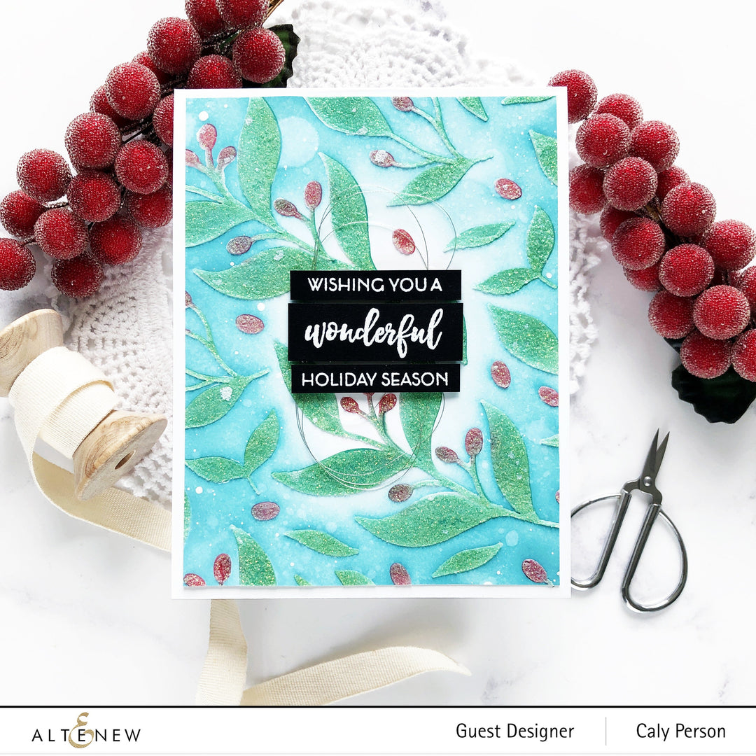 Stencil Leaves & Berries Stencil