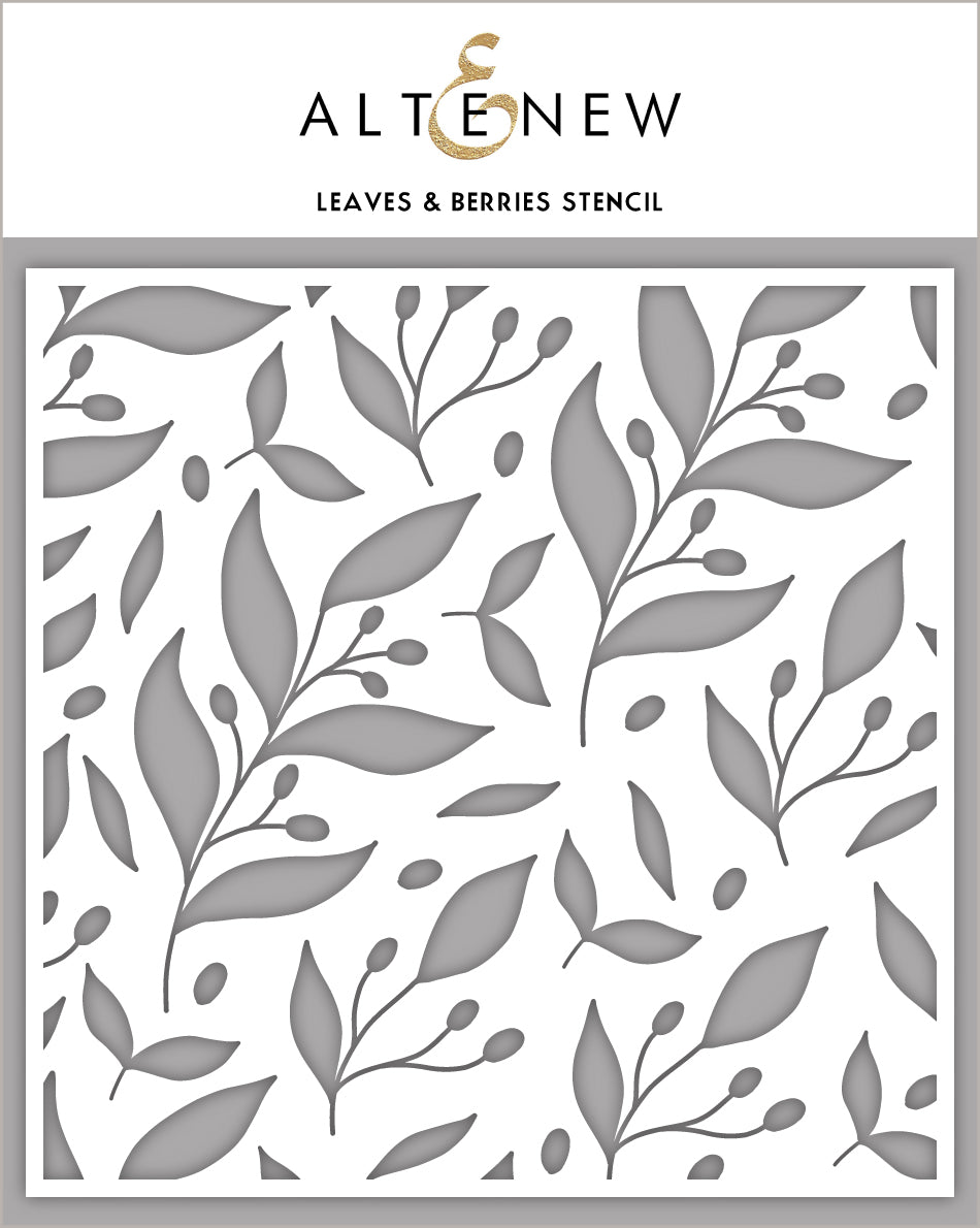 Stencil Leaves & Berries Stencil