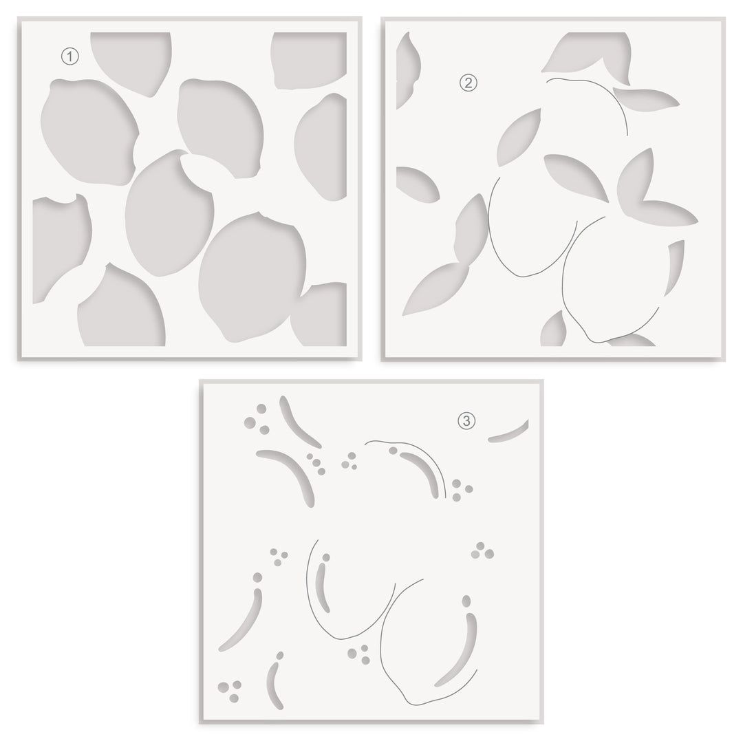 Stencil Lemon Craze Stencil Set (3 in 1)
