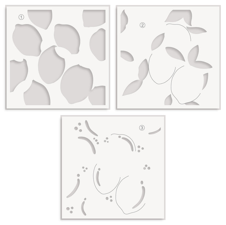 Stencil Lemon Craze Stencil Set (3 in 1)