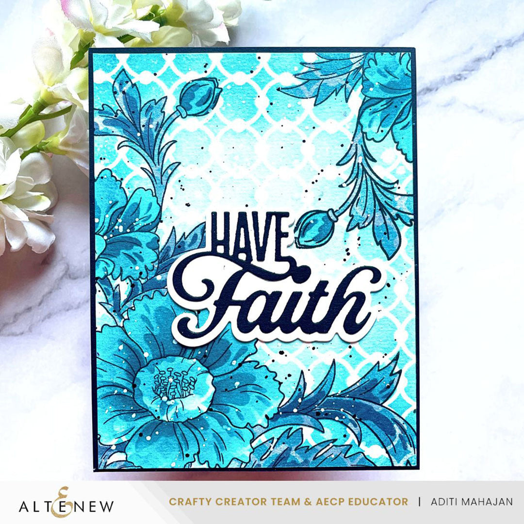 Stencil Linked Spots & Dots Background Stencil