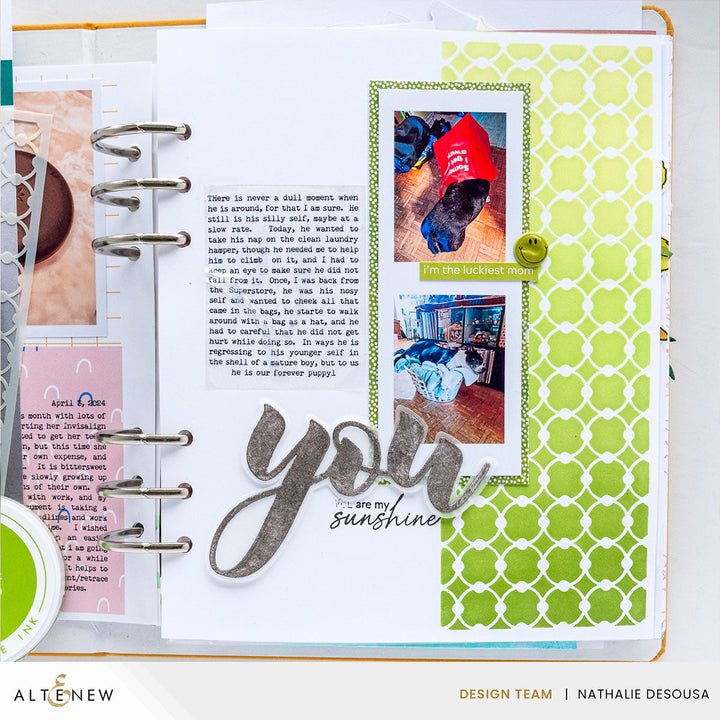 Stencil Linked Spots & Dots Background Stencil