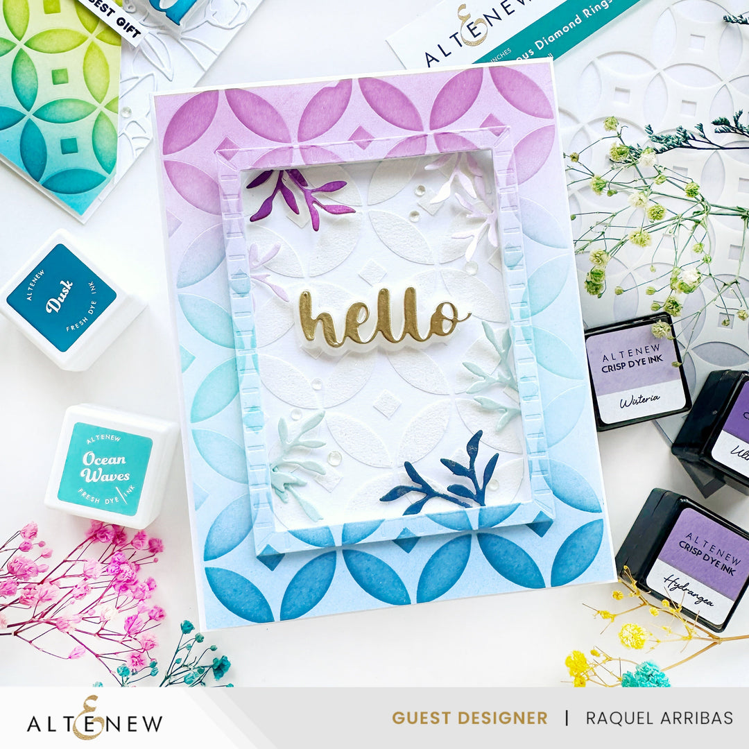 Stencil Luminous Diamond Rings Stencil