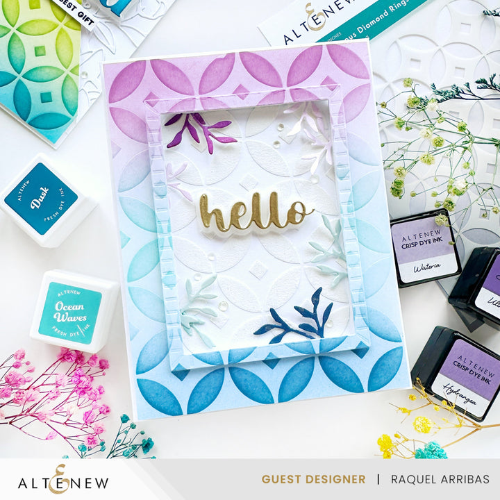 Stencil Luminous Diamond Rings Stencil