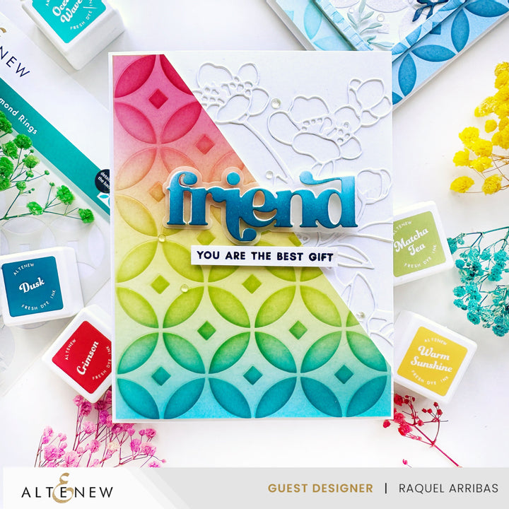 Stencil Luminous Diamond Rings Stencil