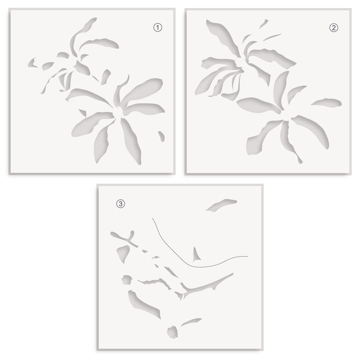 Stencil Magnolia Ballerina Simple Coloring Stencil Set (3 in 1)