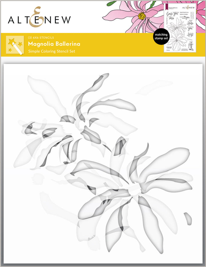 Stencil Magnolia Ballerina Simple Coloring Stencil Set (3 in 1)