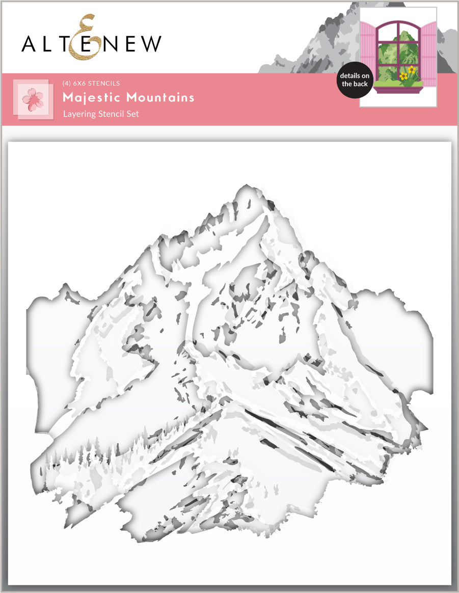 Stencil Majestic Mountains Layering Stencil Set (4 in 1)