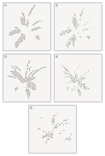 Stencil Meadow Burst Stencil Set (5 in 1)