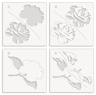 Stencil Mega Blossom Stencil Set (4 in 1)