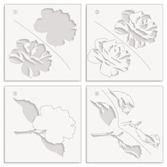 Stencil Mega Blossom Stencil Set (4 in 1)