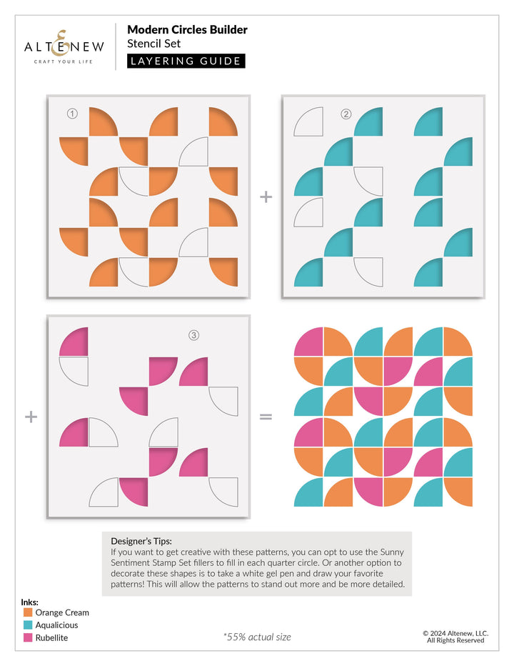 Stencil Modern Circles Builder Stencil Set (3 in 1)