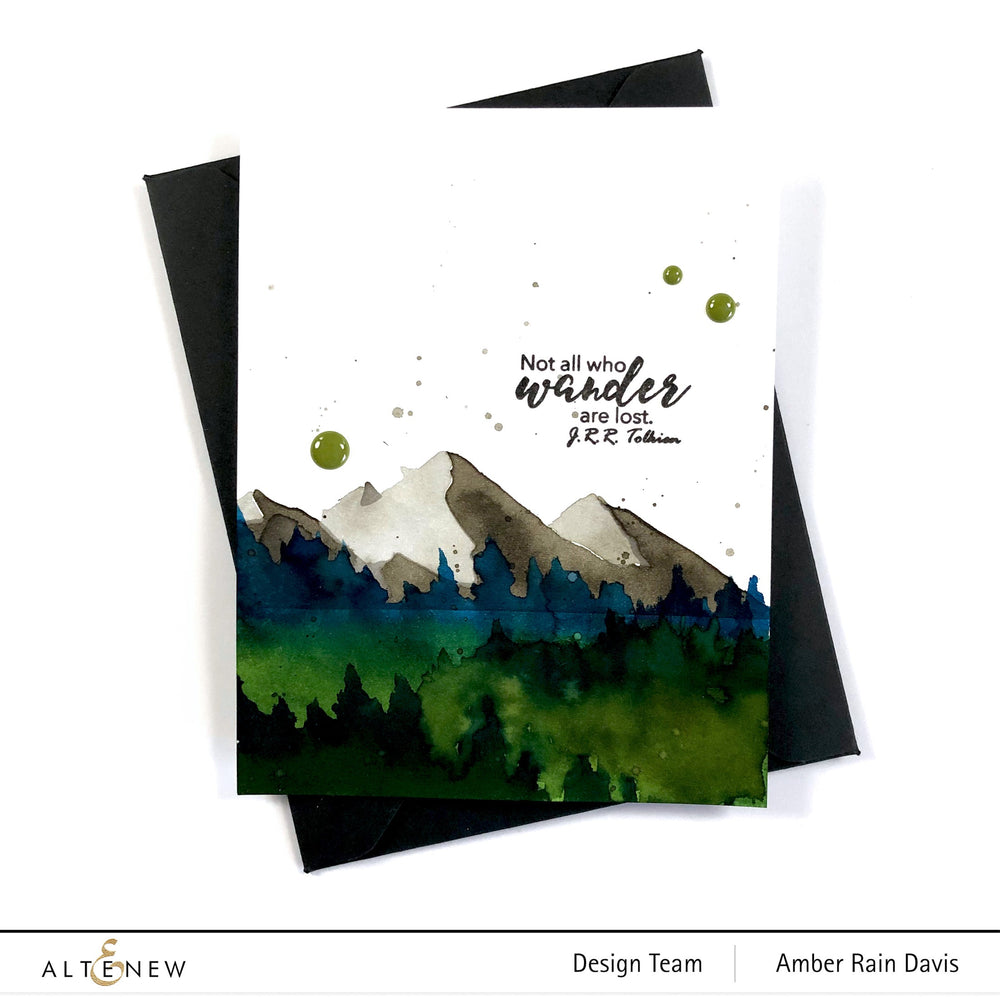 Stencil Mountain Scene Stencil