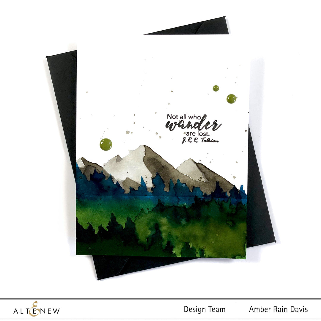 Stencil Mountain Scene Stencil