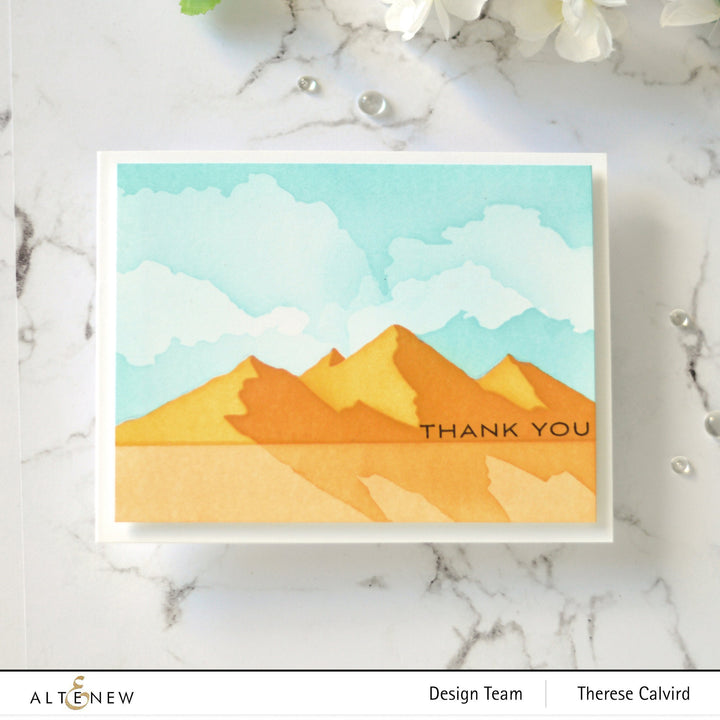 Stencil Mountain Scene Stencil